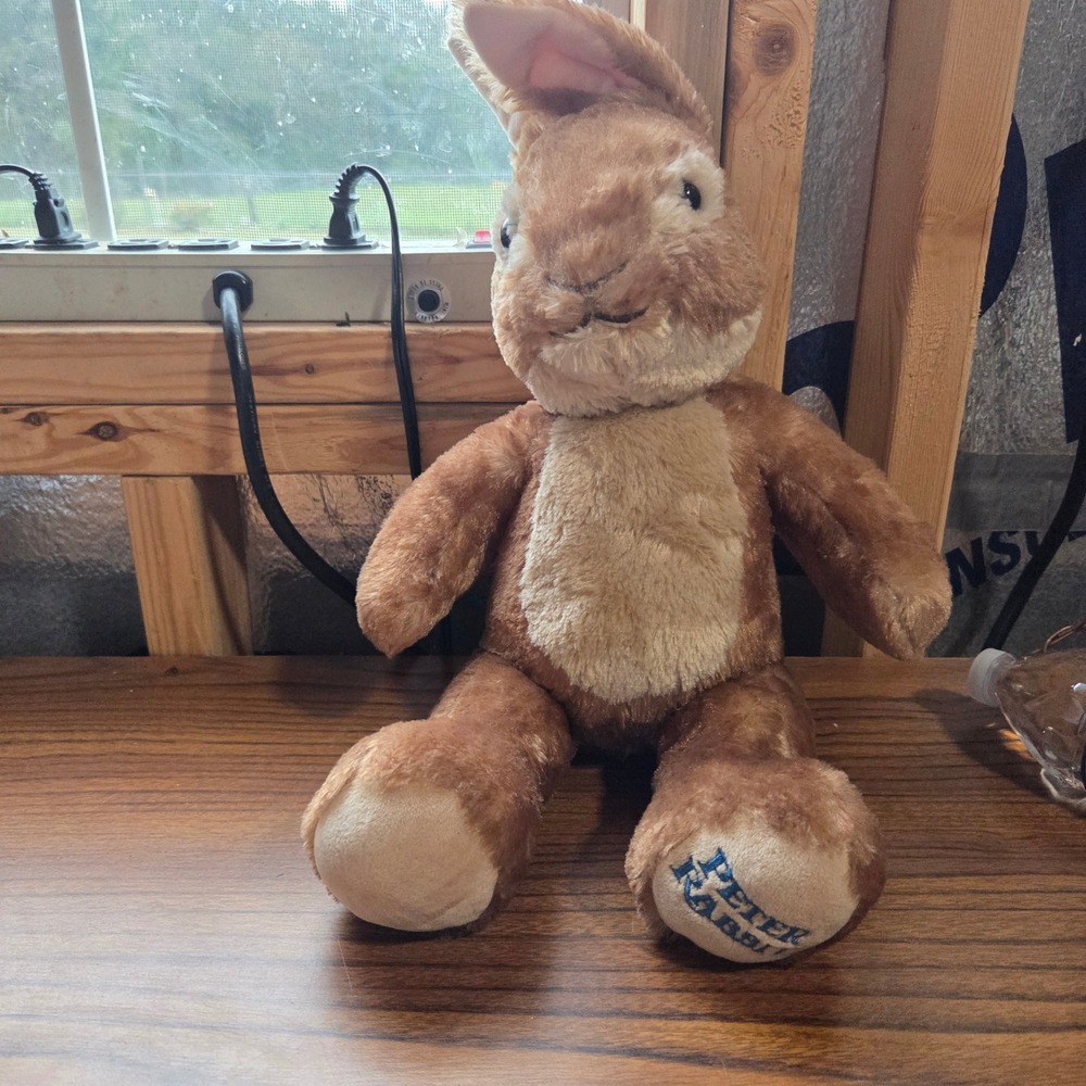 Build-A-Bear Peter Rabbit Movie Plush Stuffed Animal Brown Bunny 15 inch